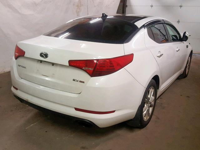 5XXGN4A76DG158110 - 2013 KIA OPTIMA EX WHITE photo 4