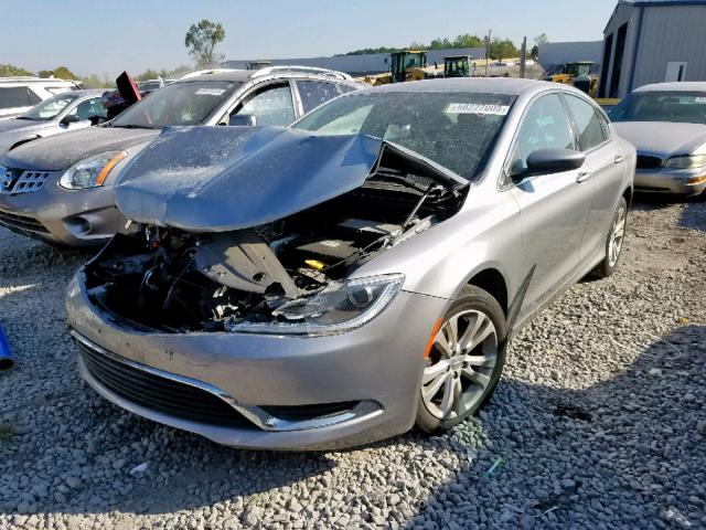 1C3CCCAB1FN657346 - 2015 CHRYSLER 200 LIMITE SILVER photo 2