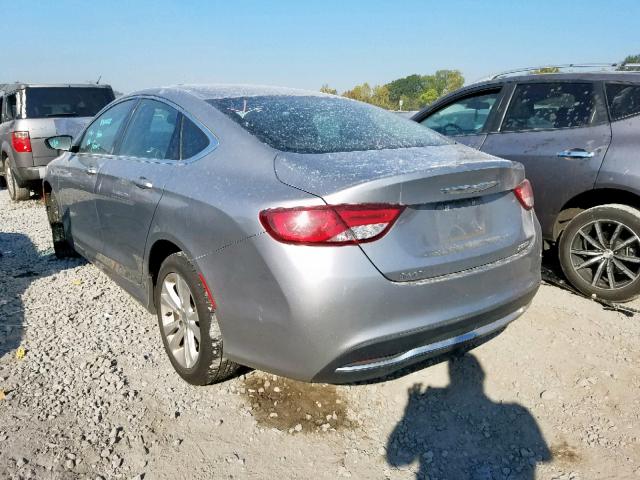 1C3CCCAB1FN657346 - 2015 CHRYSLER 200 LIMITE SILVER photo 3