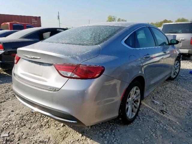 1C3CCCAB1FN657346 - 2015 CHRYSLER 200 LIMITE SILVER photo 4