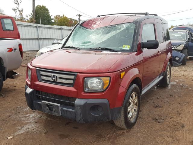 5J6YH28777L009323 - 2007 HONDA ELEMENT EX RED photo 2