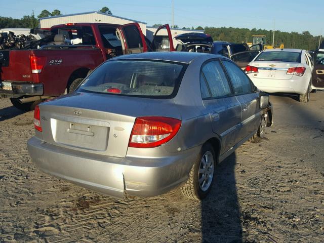 KNADC125646308166 - 2004 KIA RIO SILVER photo 4