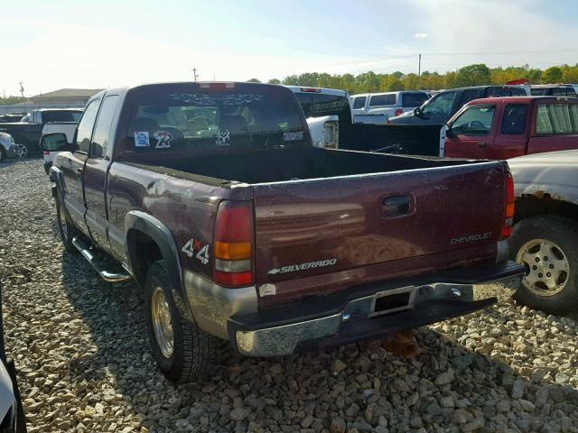 2GCEK19T7Y1121059 - 2000 CHEVROLET SILVERADO MAROON photo 3