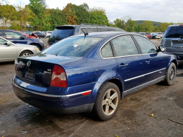 WVWTH63B94P254230 - 2004 VOLKSWAGEN PASSAT GLX BLUE photo 4