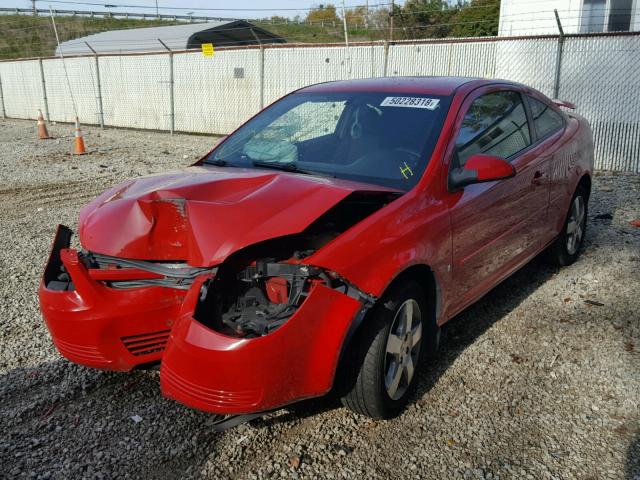 1G1AL18F487255918 - 2008 CHEVROLET COBALT LT RED photo 2