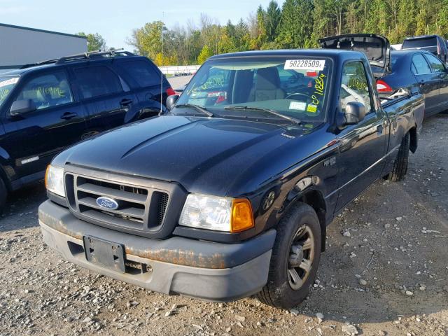 1FTYR10U34PB45189 - 2004 FORD RANGER BLACK photo 2