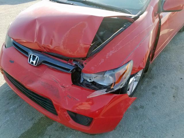 2HGFG12838H517316 - 2008 HONDA CIVIC EX RED photo 9