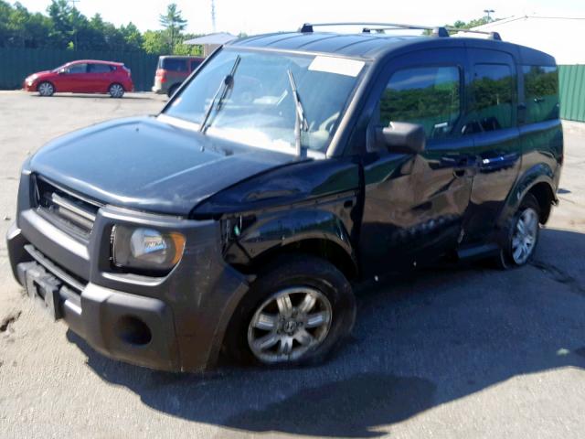 5J6YH28798L007185 - 2008 HONDA ELEMENT EX BLACK photo 2