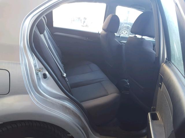 KL1TD56EX9B334255 - 2009 CHEVROLET AVEO LS SILVER photo 6