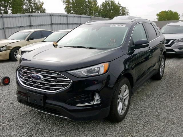 2FMPK4J92KBB90653 - 2019 FORD EDGE SEL BLACK photo 2