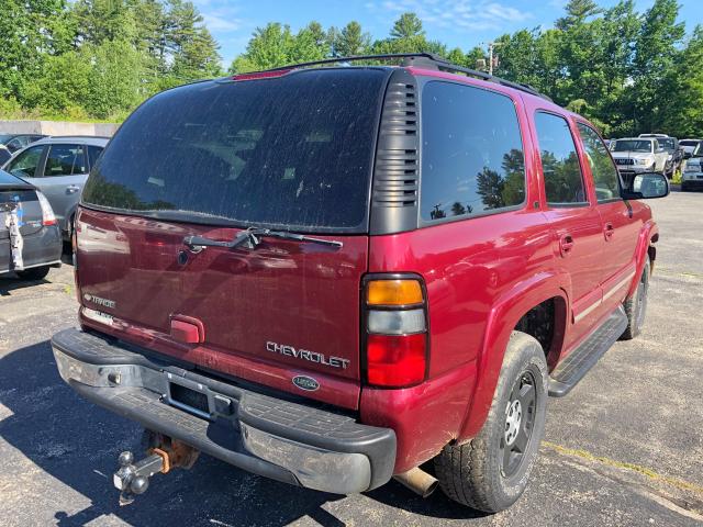 1GNEK13T94J224998 - 2004 CHEVROLET TAHOE K150 BURGUNDY photo 4