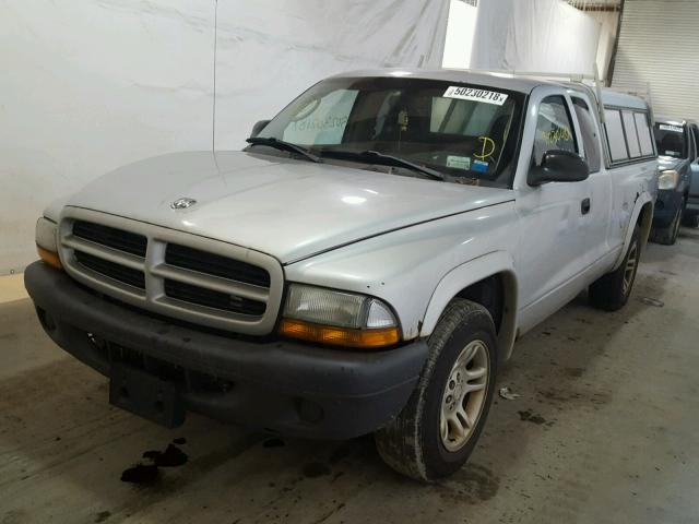 1D7HL12X63S209574 - 2003 DODGE DAKOTA SXT GRAY photo 2