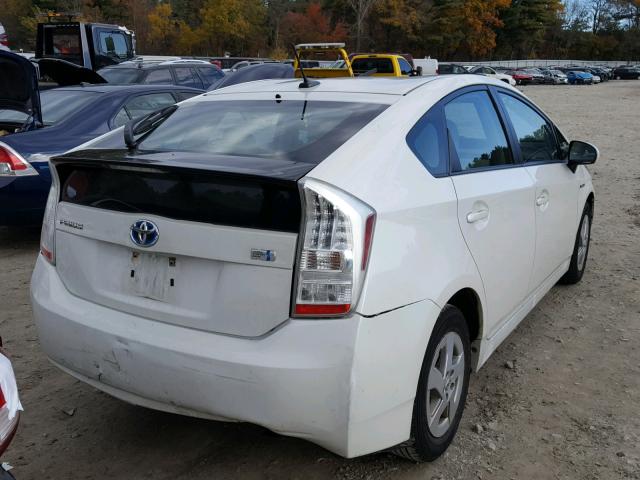 JTDKN3DU4A0188600 - 2010 TOYOTA PRIUS WHITE photo 4