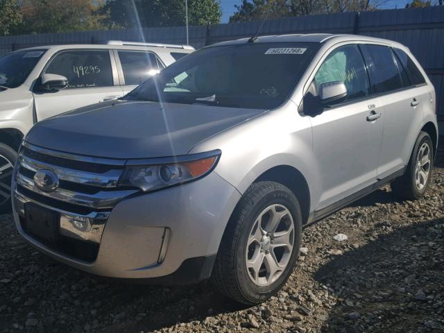 2FMDK4JC2CBA60985 - 2012 FORD EDGE SEL SILVER photo 2