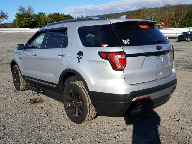 1FM5K7F84GGC06778 - 2016 FORD EXPLORER L SILVER photo 3