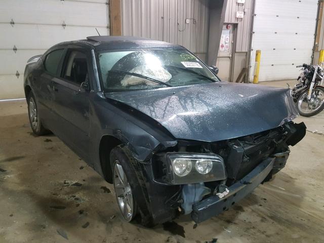 2B3KA33G78H103859 - 2008 DODGE CHARGER SX BLUE photo 1