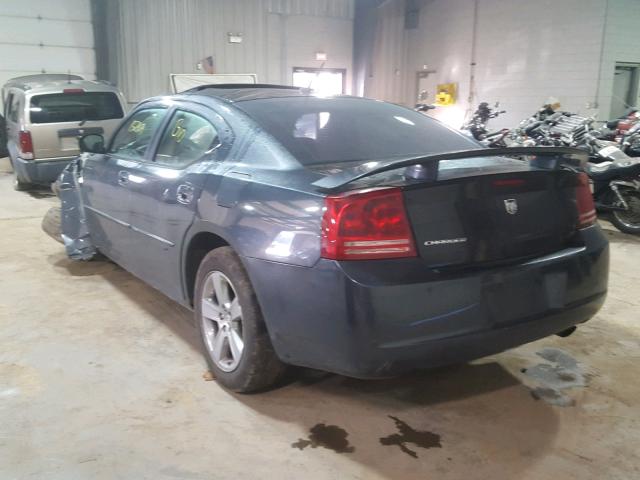 2B3KA33G78H103859 - 2008 DODGE CHARGER SX BLUE photo 3