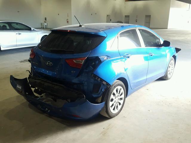 KMHD35LHXHU356933 - 2017 HYUNDAI ELANTRA GT BLUE photo 4