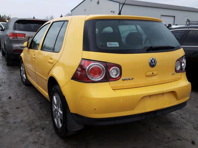 9BWEL41JX84027325 - 2008 VOLKSWAGEN CITY GOLF YELLOW photo 3