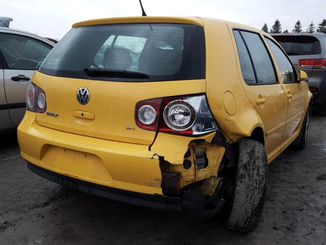 9BWEL41JX84027325 - 2008 VOLKSWAGEN CITY GOLF YELLOW photo 4