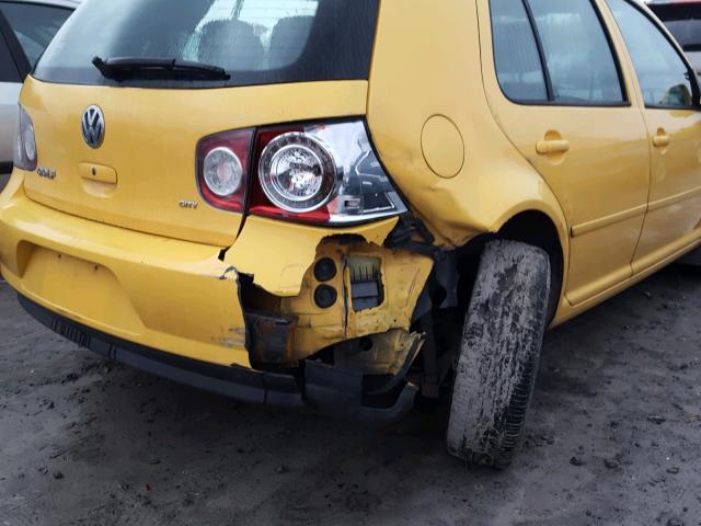 9BWEL41JX84027325 - 2008 VOLKSWAGEN CITY GOLF YELLOW photo 9