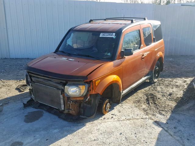 5J6YH28778L007721 - 2008 HONDA ELEMENT EX ORANGE photo 2