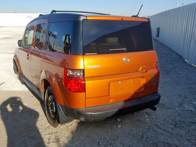 5J6YH28778L007721 - 2008 HONDA ELEMENT EX ORANGE photo 3