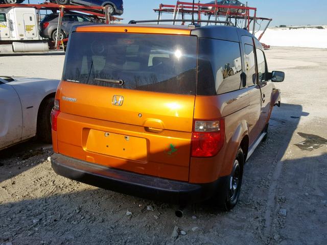 5J6YH28778L007721 - 2008 HONDA ELEMENT EX ORANGE photo 4