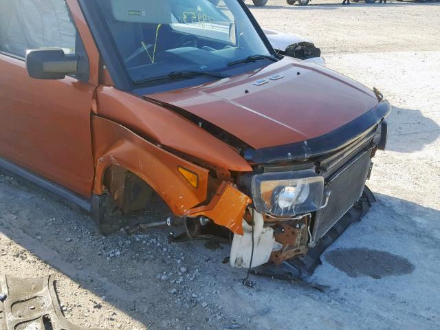 5J6YH28778L007721 - 2008 HONDA ELEMENT EX ORANGE photo 9