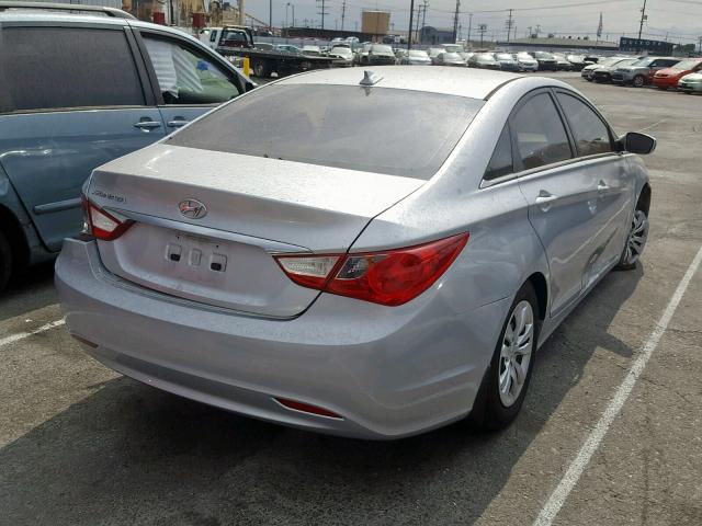 5NPEB4AC5DH568527 - 2013 HYUNDAI SONATA GLS SILVER photo 4