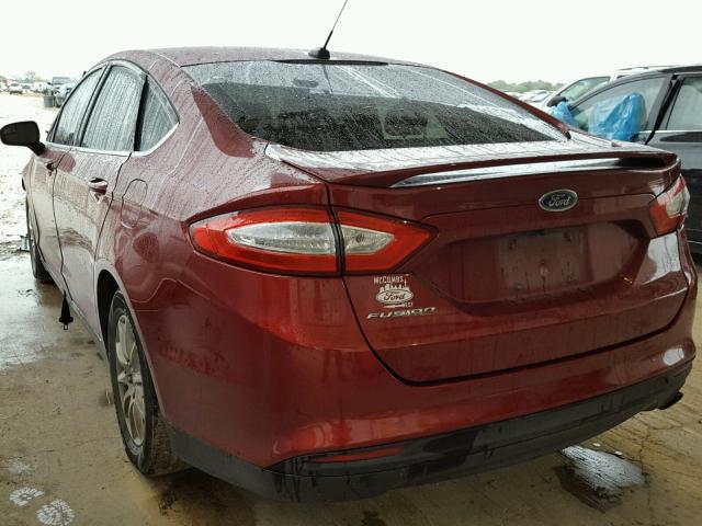 3FA6P0G76GR213916 - 2016 FORD FUSION S RED photo 3