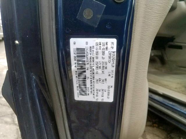 1C4GJ45362B593179 - 2002 CHRYSLER VOYAGER LX BLUE photo 10