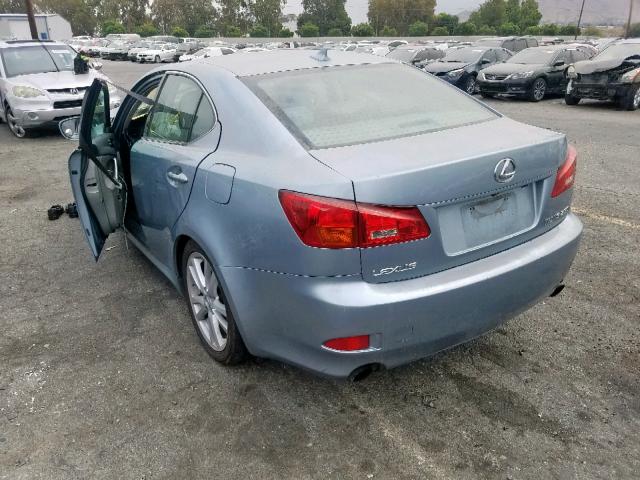 JTHBK262772032772 - 2007 LEXUS IS 250 BLUE photo 3