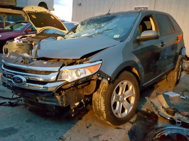 2FMDK3JC9EBA91616 - 2014 FORD EDGE SEL CHARCOAL photo 2