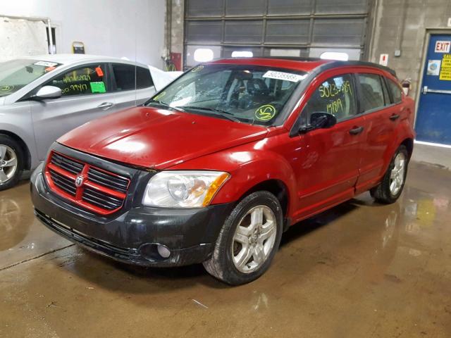 1B3HB48BX7D556797 - 2007 DODGE CALIBER SX RED photo 2