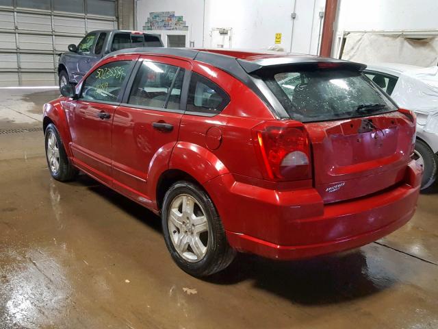 1B3HB48BX7D556797 - 2007 DODGE CALIBER SX RED photo 3