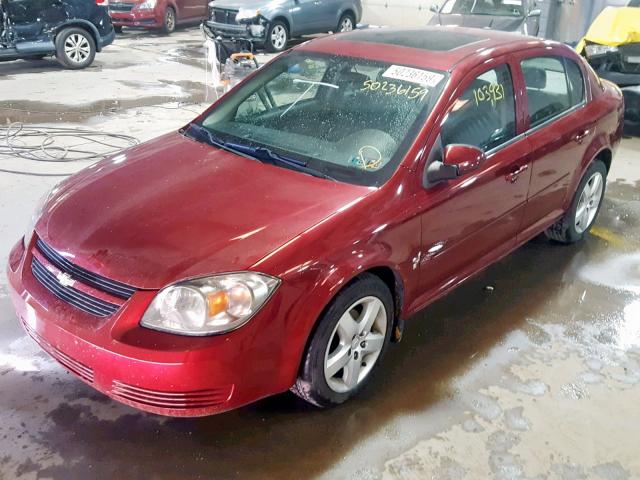 1G1AL58F487279336 - 2008 CHEVROLET COBALT LT RED photo 2