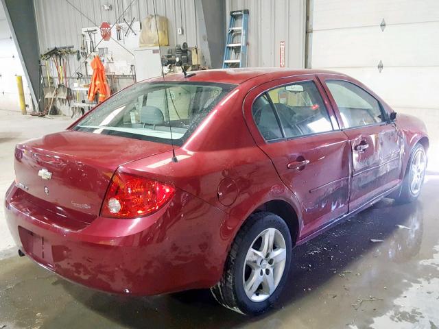 1G1AL58F487279336 - 2008 CHEVROLET COBALT LT RED photo 4