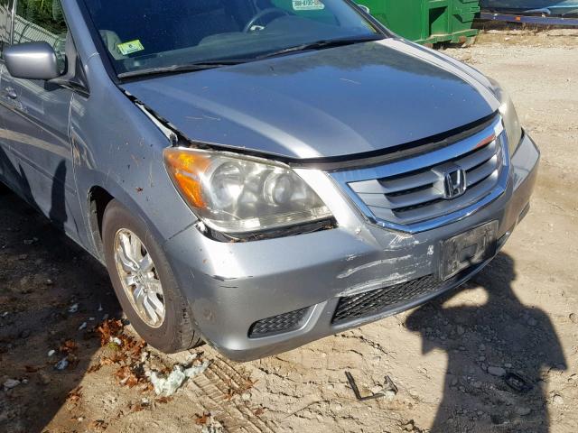 5FNRL3H48AB091660 - 2010 HONDA ODYSSEY EX SILVER photo 9