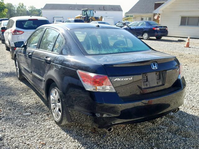 1HGCP36818A049366 - 2008 HONDA ACCORD EXL BLACK photo 3