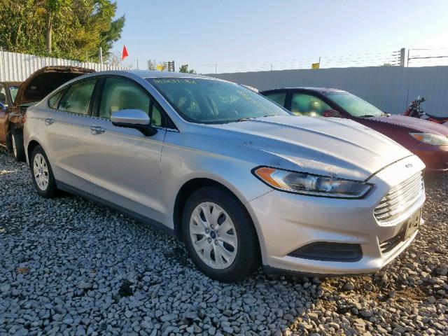 1FA6P0G76E5381460 - 2014 FORD FUSION S SILVER photo 1