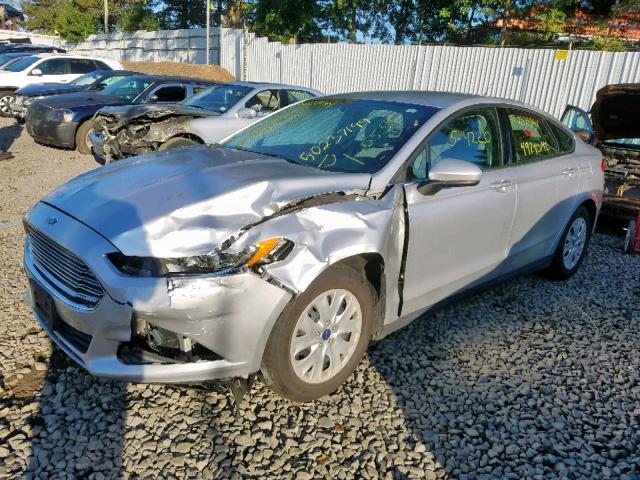 1FA6P0G76E5381460 - 2014 FORD FUSION S SILVER photo 2