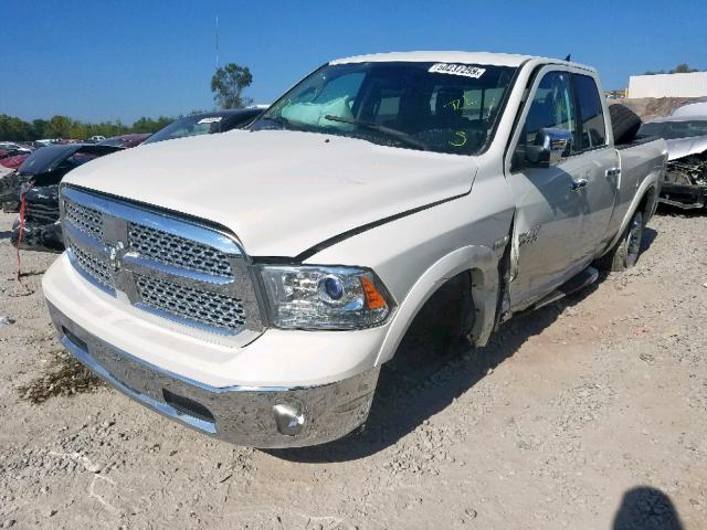 1C6RR6JT3JS126861 - 2018 RAM 1500 LARAM WHITE photo 2