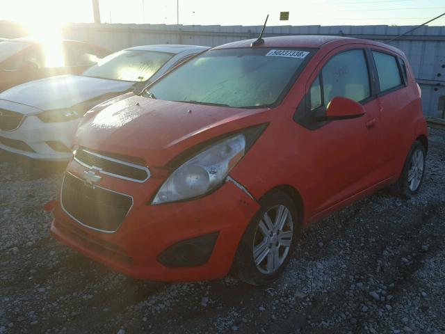 KL8CB6S9XDC607445 - 2013 CHEVROLET SPARK LS RED photo 2