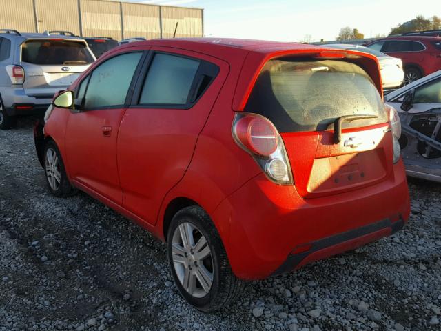 KL8CB6S9XDC607445 - 2013 CHEVROLET SPARK LS RED photo 3