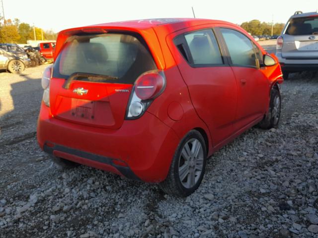 KL8CB6S9XDC607445 - 2013 CHEVROLET SPARK LS RED photo 4