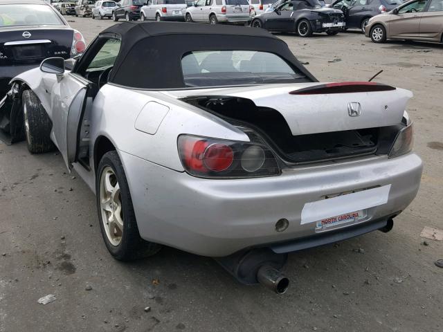 JHMAP11493T003052 - 2003 HONDA S2000 GRAY photo 3