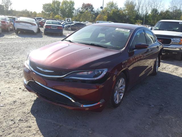 1C3CCCAB7FN557848 - 2015 CHRYSLER 200 LIMITE MAROON photo 2