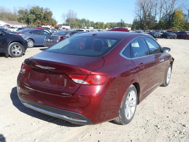 1C3CCCAB7FN557848 - 2015 CHRYSLER 200 LIMITE MAROON photo 4