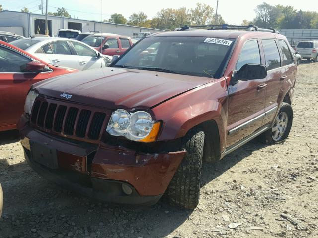 1J8GR48K68C120759 - 2008 JEEP GRAND CHER MAROON photo 2